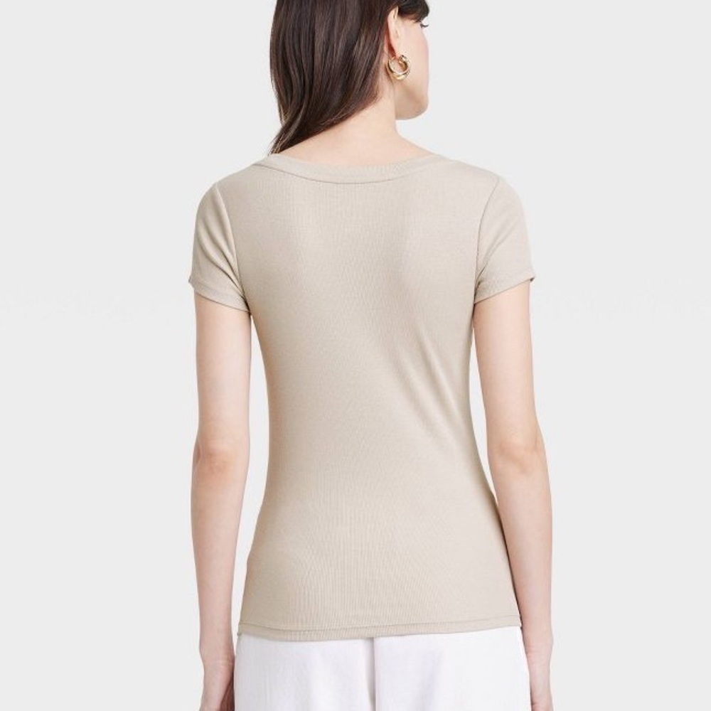 Gray/beige Soft Tee - Picture 4 of 5
